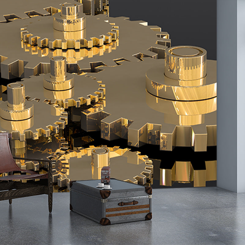 Eco-friendly Wall Mural Wallpaper Metal Gear Photography Sitting Room Wall Mural