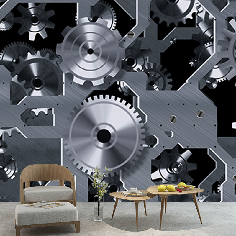 Metal Gear Mildew Resistant Wallpaper Photography Sleeping Room Wall Mural