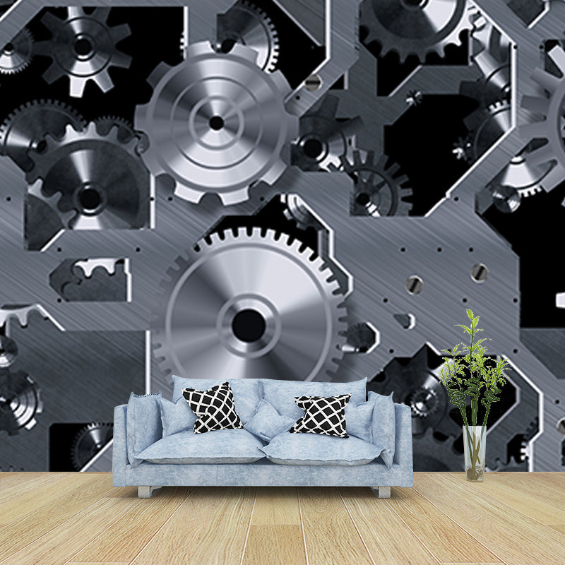 Metal Gear Mildew Resistant Wallpaper Photography Sleeping Room Wall Mural