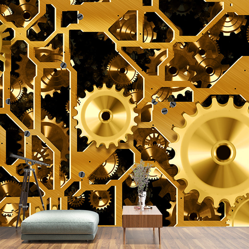 Metal Gear Mildew Resistant Wallpaper Photography Sleeping Room Wall Mural