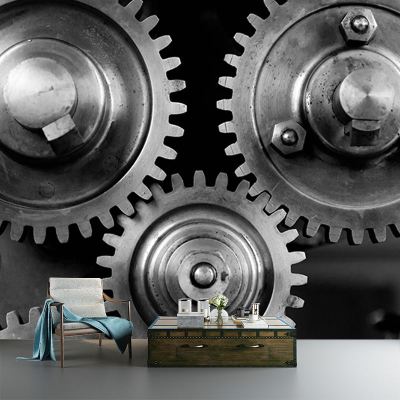 Metal Gear Mildew Resistant Wallpaper Photography Sleeping Room Wall Mural