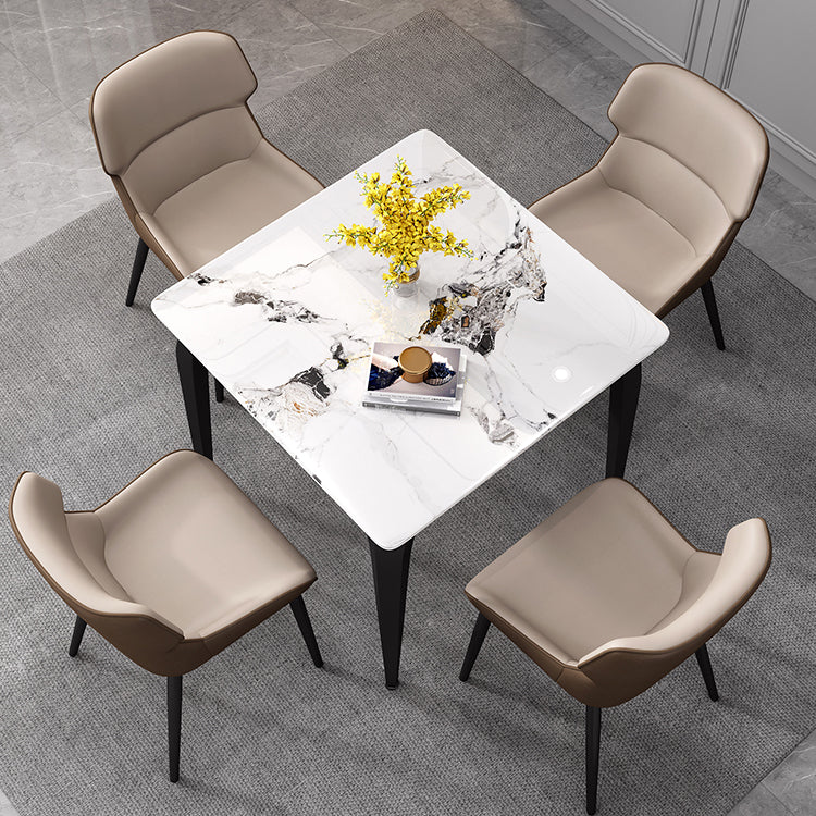 4-foot Stone Dinning Table Industrial Style Square Furniture for Indoor