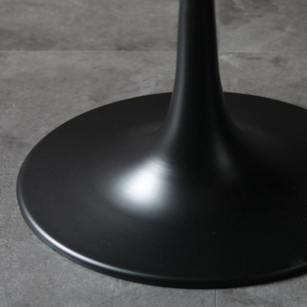 Pedestal redondo Mesa de comedor informal Mesa fija con madera maciza