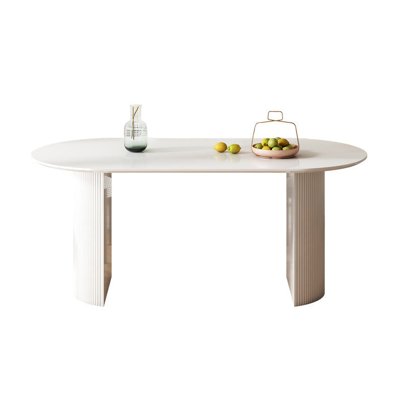 Table à manger de ton blanc, Table à Double guéridon simple pour salle à manger