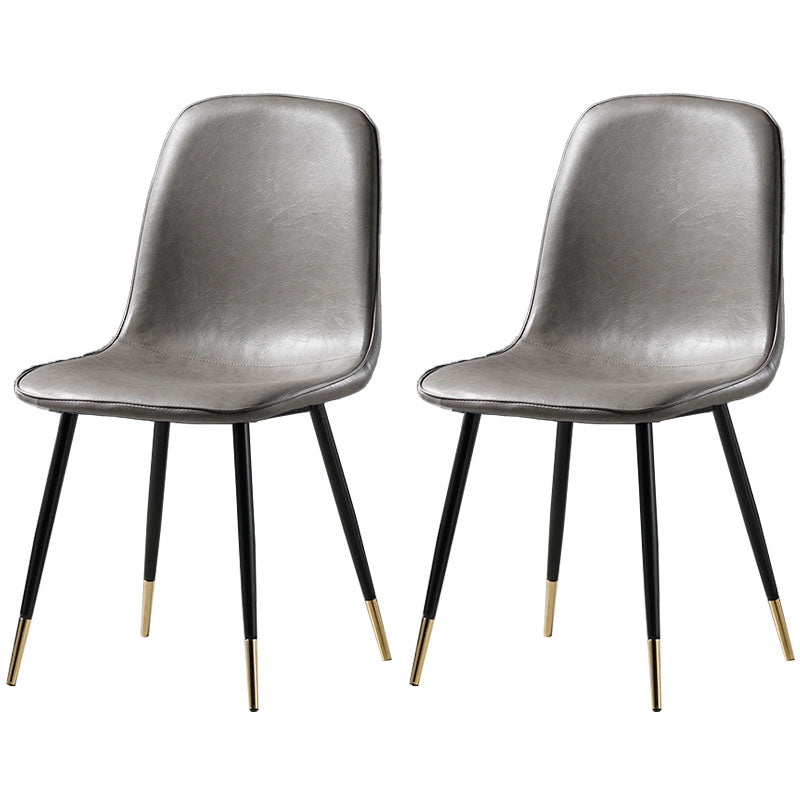 Nordic Metal Dining Chairs Dining Armless Side Chairs for Kitchen
