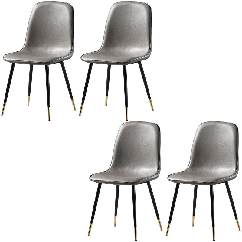 Nordic Metal Dining Chairs Dining Armless Side Chairs for Kitchen