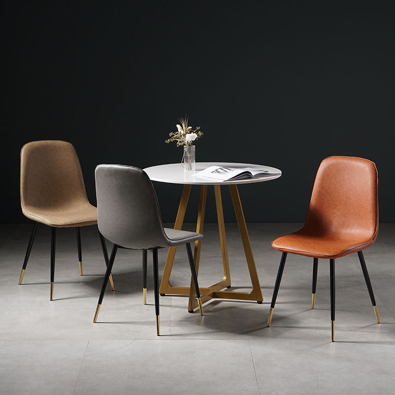 Nordic Metal Dining Chairs Dining Armless Side Chairs for Kitchen