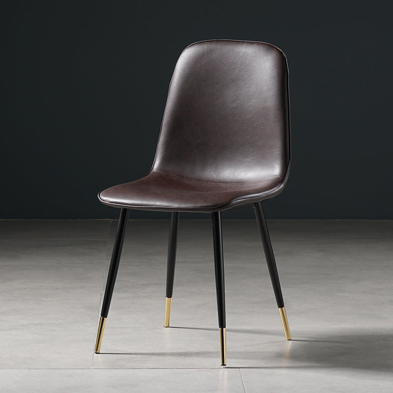 Nordic Metal Dining Chairs Dining Armless Side Chairs for Kitchen