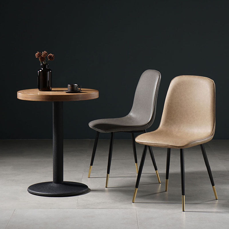 Nordic Metal Dining Chairs Dining Armless Side Chairs for Kitchen