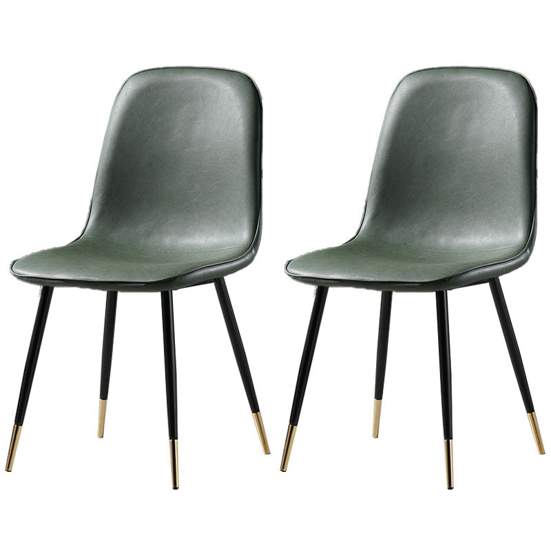 Nordic Metal Dining Chairs Dining Armless Side Chairs for Kitchen
