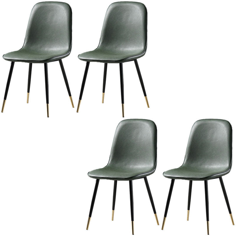 Nordic Metal Dining Chairs Dining Armless Side Chairs for Kitchen