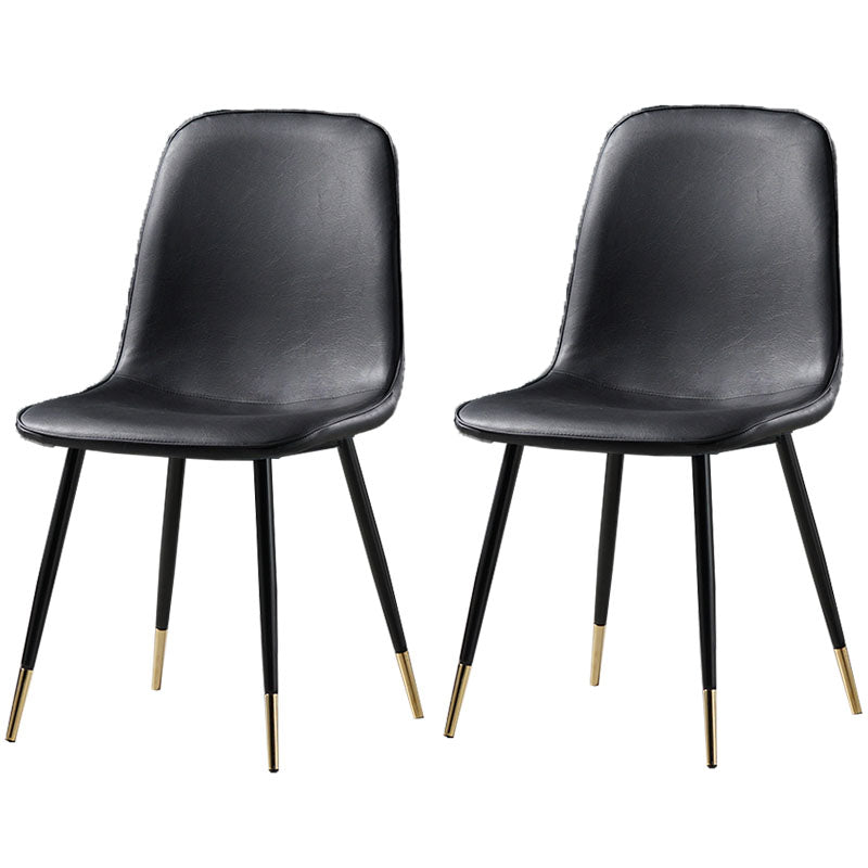 Nordic Metal Dining Chairs Dining Armless Side Chairs for Kitchen
