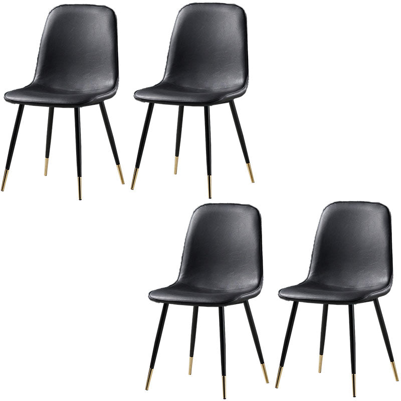 Nordic Metal Dining Chairs Dining Armless Side Chairs for Kitchen