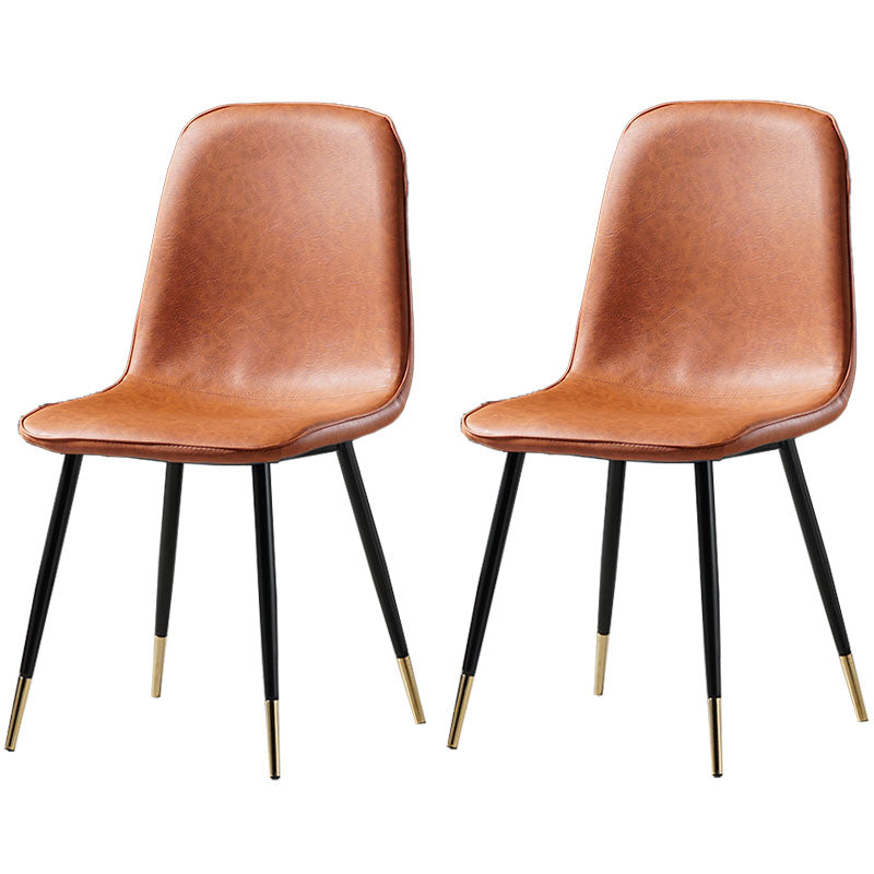 Nordic Metal Dining Chairs Dining Armless Side Chairs for Kitchen