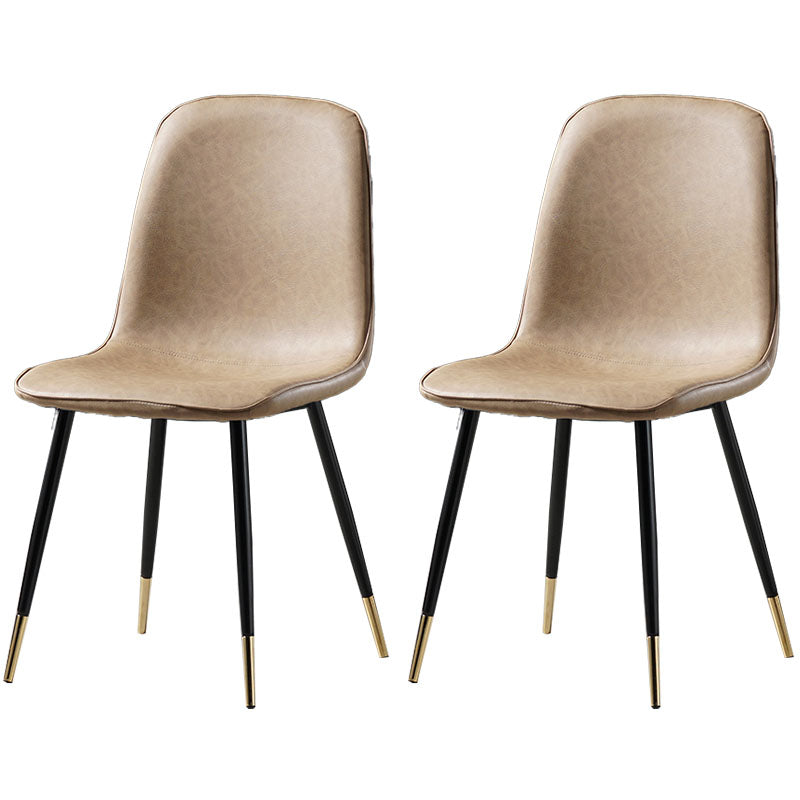 Nordic Metal Dining Chairs Dining Armless Side Chairs for Kitchen