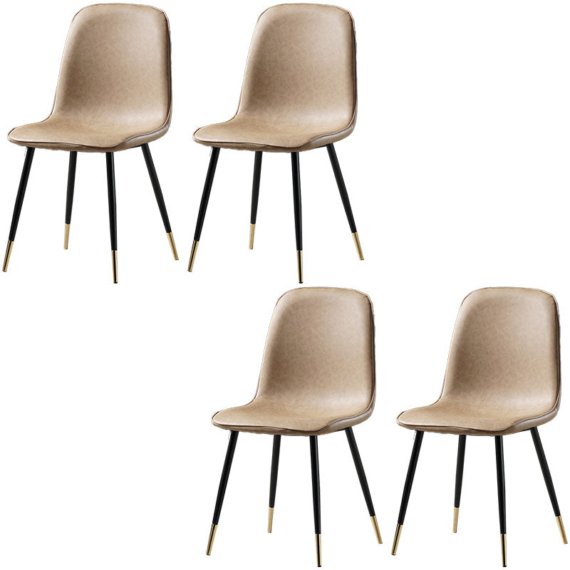 Nordic Metal Dining Chairs Dining Armless Side Chairs for Kitchen