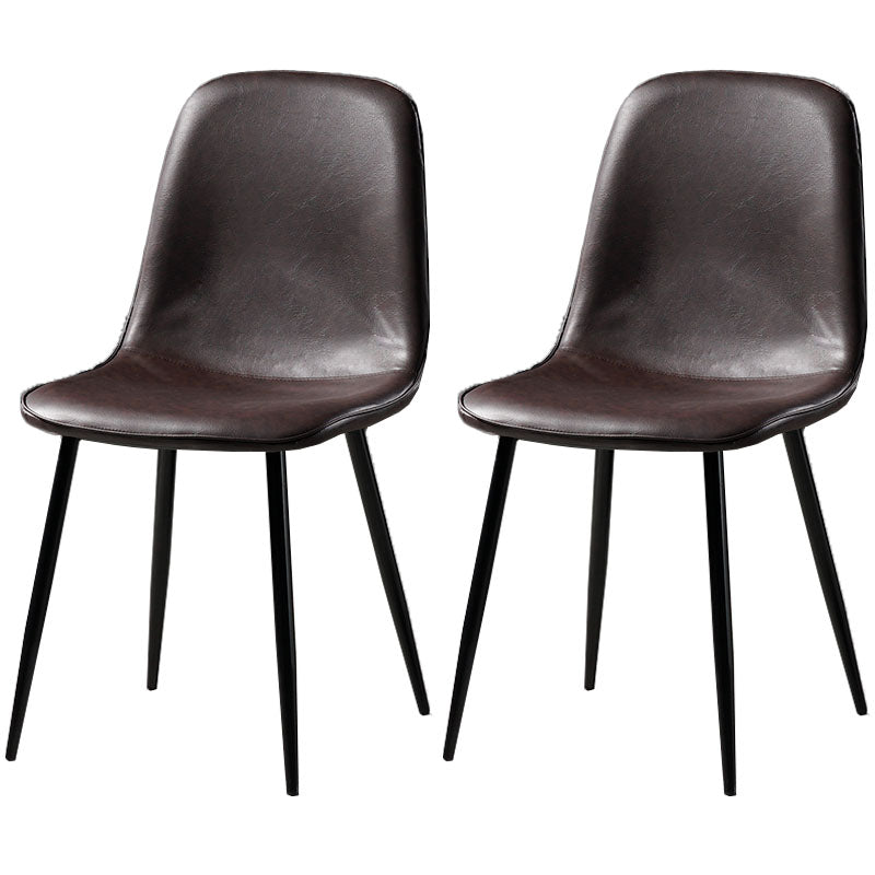 Nordic Metal Dining Chairs Dining Armless Side Chairs for Kitchen