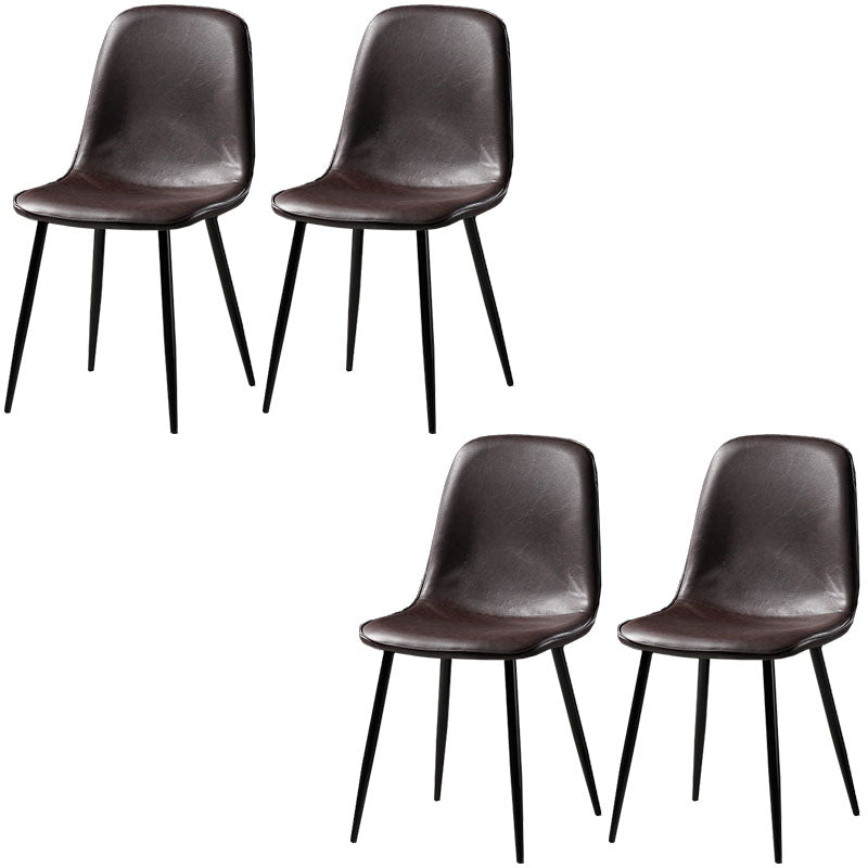 Nordic Metal Dining Chairs Dining Armless Side Chairs for Kitchen