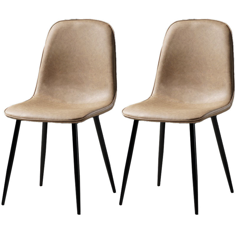 Nordic Metal Dining Chairs Dining Armless Side Chairs for Kitchen