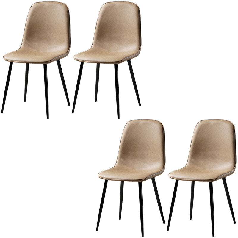 Nordic Metal Dining Chairs Dining Armless Side Chairs for Kitchen