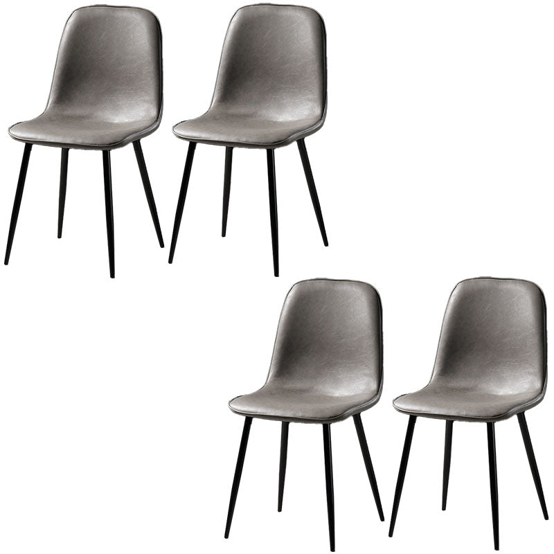 Nordic Metal Dining Chairs Dining Armless Side Chairs for Kitchen
