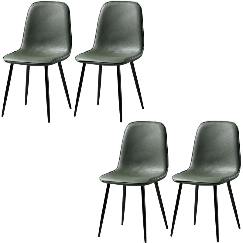Nordic Metal Dining Chairs Dining Armless Side Chairs for Kitchen
