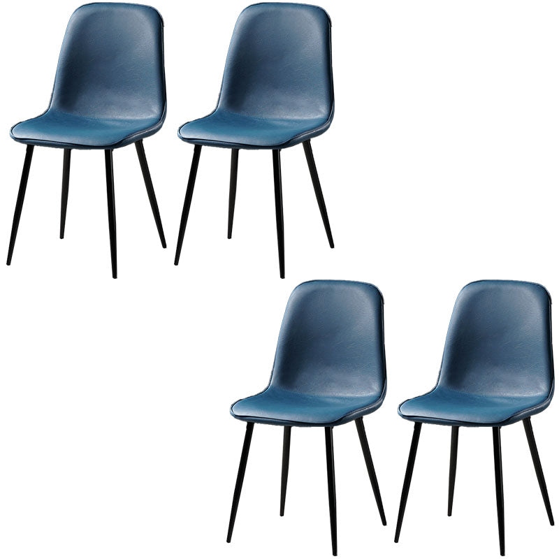 Nordic Metal Dining Chairs Dining Armless Side Chairs for Kitchen
