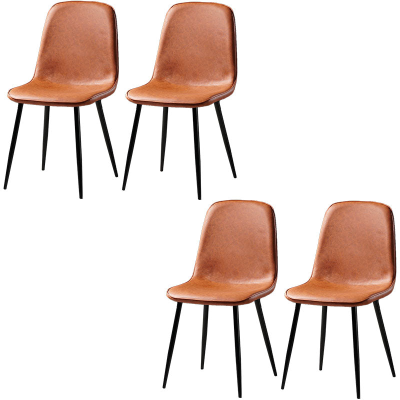 Nordic Metal Dining Chairs Dining Armless Side Chairs for Kitchen