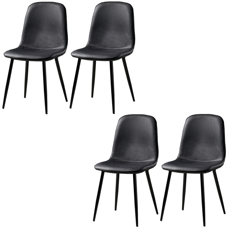 Nordic Metal Dining Chairs Dining Armless Side Chairs for Kitchen