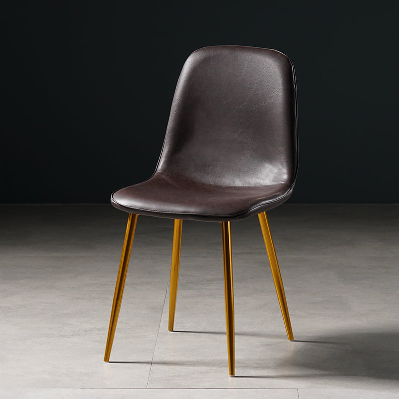 Nordic Metal Dining Chairs Dining Armless Side Chairs for Kitchen