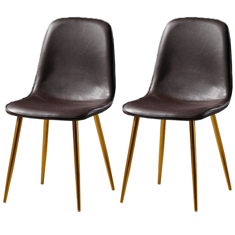 Nordic Metal Dining Chairs Dining Armless Side Chairs for Kitchen