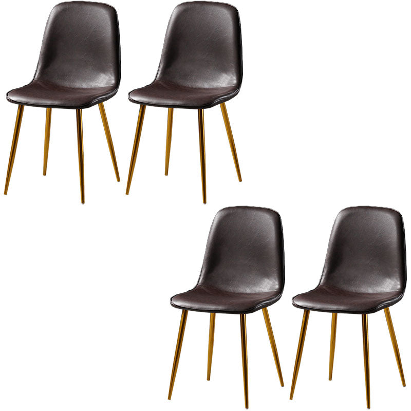 Nordic Metal Dining Chairs Dining Armless Side Chairs for Kitchen