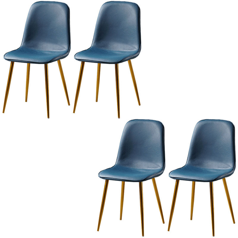 Nordic Metal Dining Chairs Dining Armless Side Chairs for Kitchen