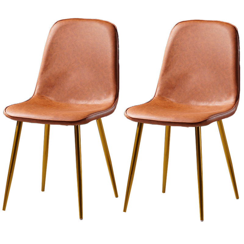 Nordic Metal Dining Chairs Dining Armless Side Chairs for Kitchen