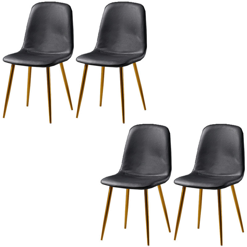 Nordic Metal Dining Chairs Dining Armless Side Chairs for Kitchen