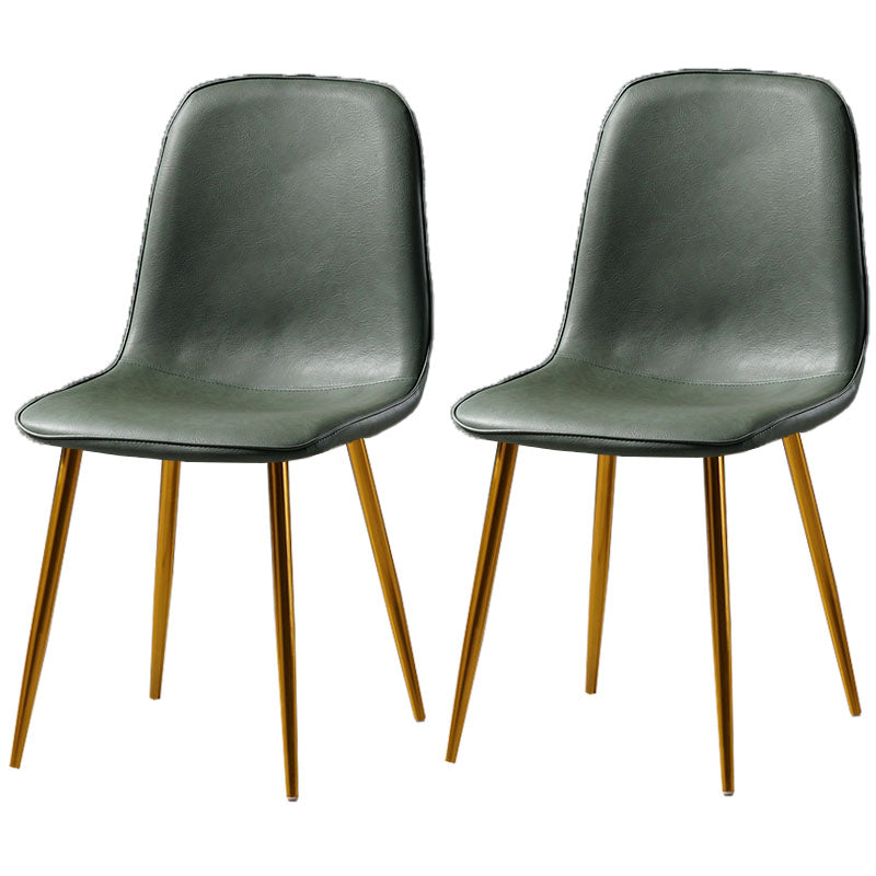 Nordic Metal Dining Chairs Dining Armless Side Chairs for Kitchen
