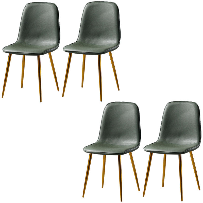 Nordic Metal Dining Chairs Dining Armless Side Chairs for Kitchen