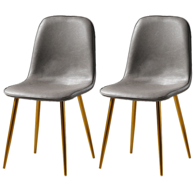 Nordic Metal Dining Chairs Dining Armless Side Chairs for Kitchen