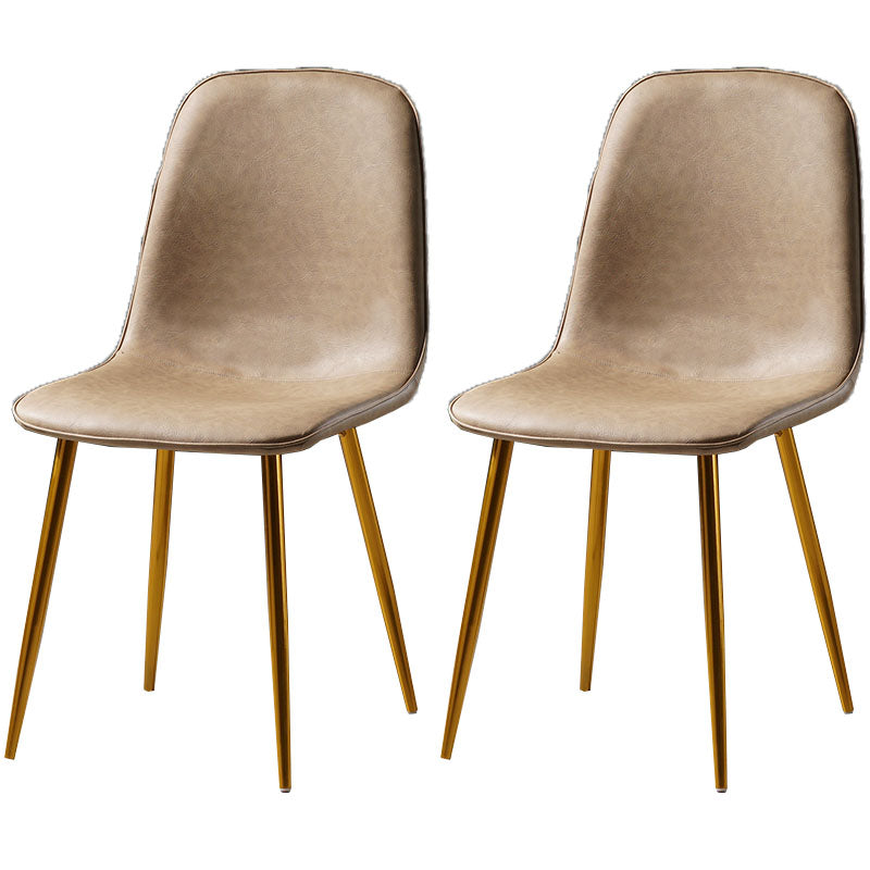 Nordic Metal Dining Chairs Dining Armless Side Chairs for Kitchen