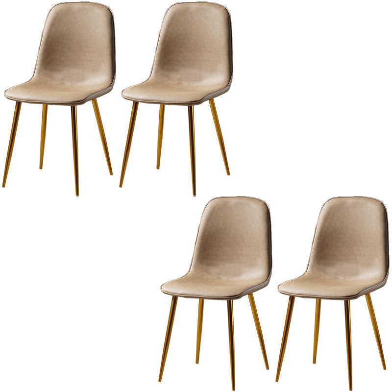 Nordic Metal Dining Chairs Dining Armless Side Chairs for Kitchen