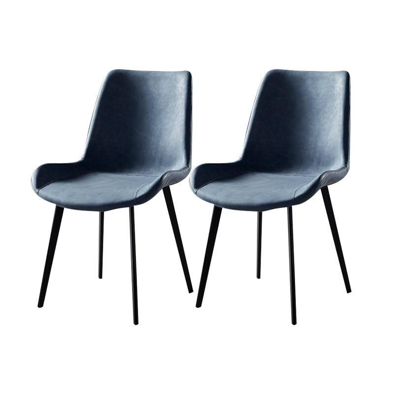 Silla lateral de comedor con respaldo sólido de diseño industrial, brazo de cuero, silla lateral de comedor