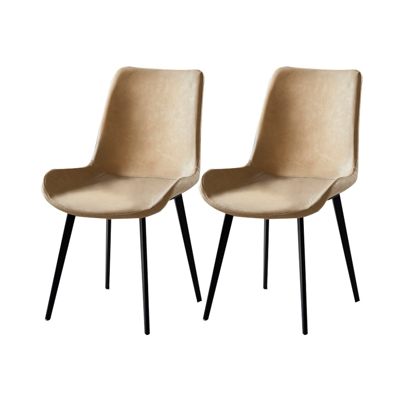 Silla lateral de comedor con respaldo sólido de diseño industrial, brazo de cuero, silla lateral de comedor