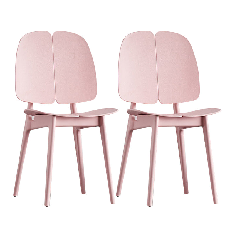 Sillas de comedor y decorativas contemporáneas Silla lateral de plástico con respaldo abierto para interiores y exteriores