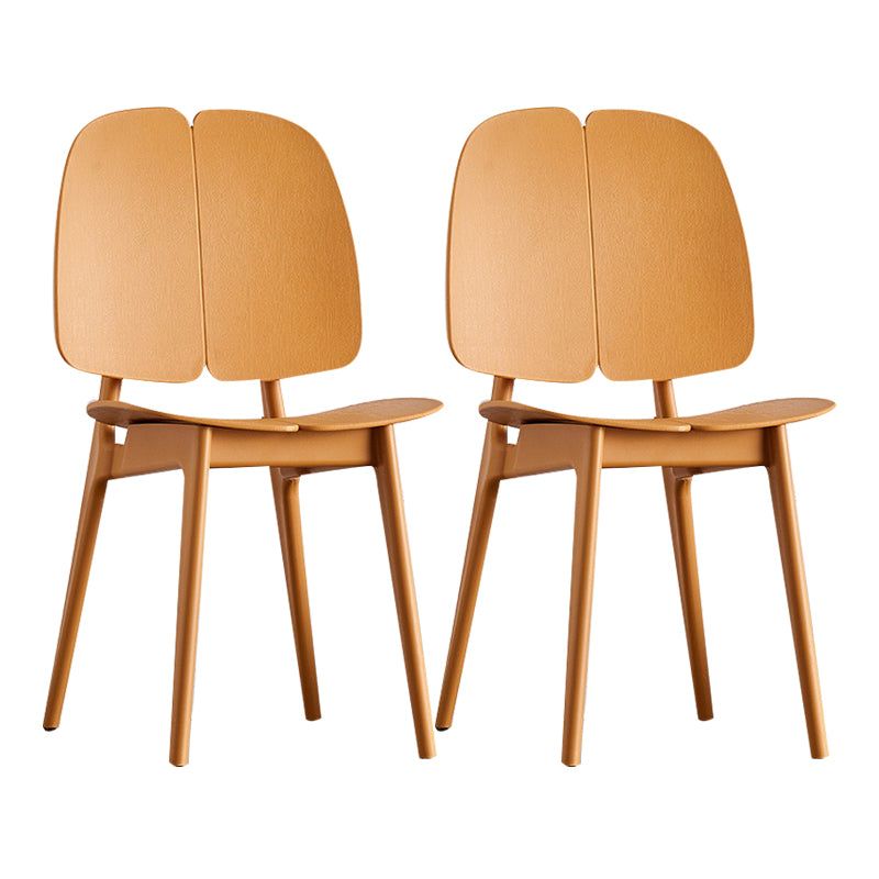 Sillas de comedor y decorativas contemporáneas Silla lateral de plástico con respaldo abierto para interiores y exteriores