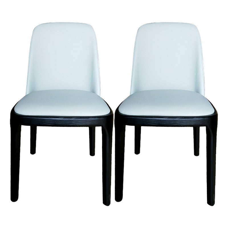 Sillas de comedor de estilo moderno, cocina, comedor, sillas laterales sin brazos con patas de madera