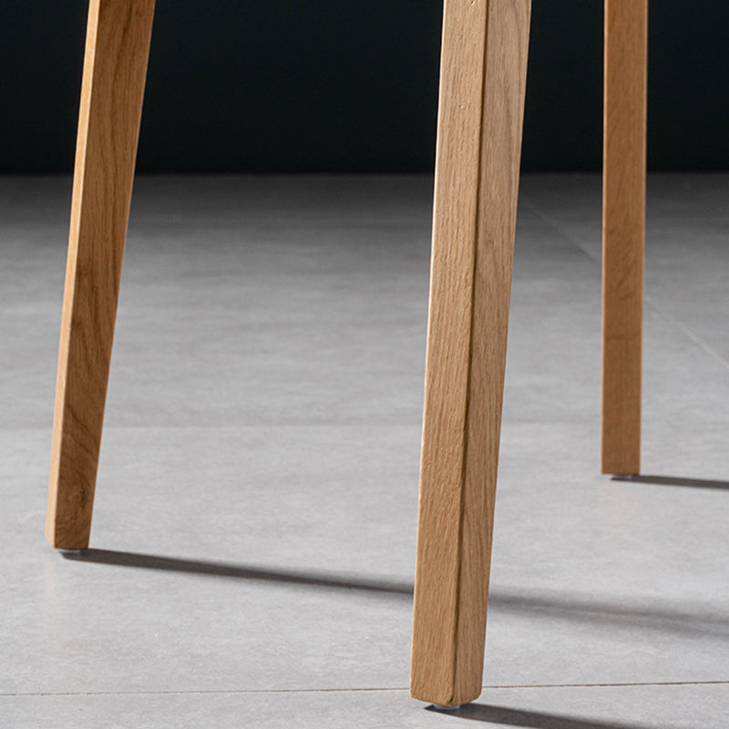 Silla de comedor de madera moderna con respaldo abierto, sillas laterales sin brazos para el hogar