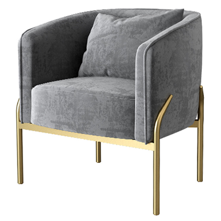 Silla de comedor de metal de estilo nórdico, sillas laterales tapizadas sin brazos para uso doméstico