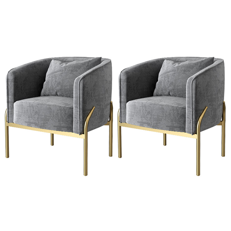 Silla de comedor de metal de estilo nórdico, sillas laterales tapizadas sin brazos para uso doméstico