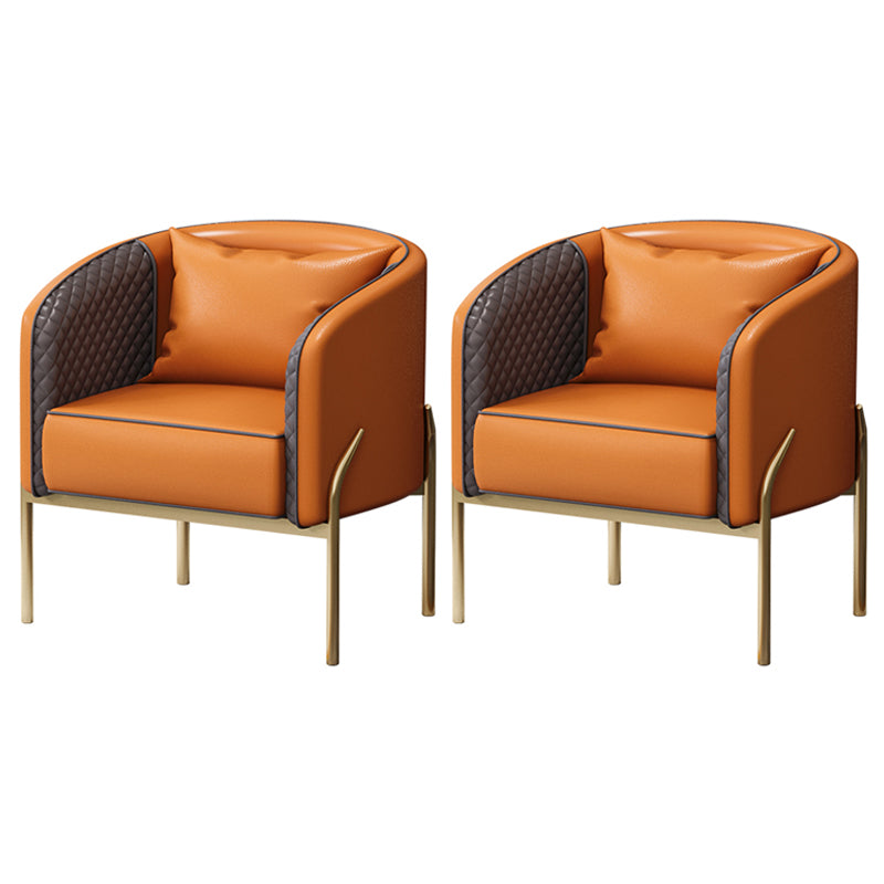 Silla de comedor de metal de estilo nórdico, sillas laterales tapizadas sin brazos para uso doméstico