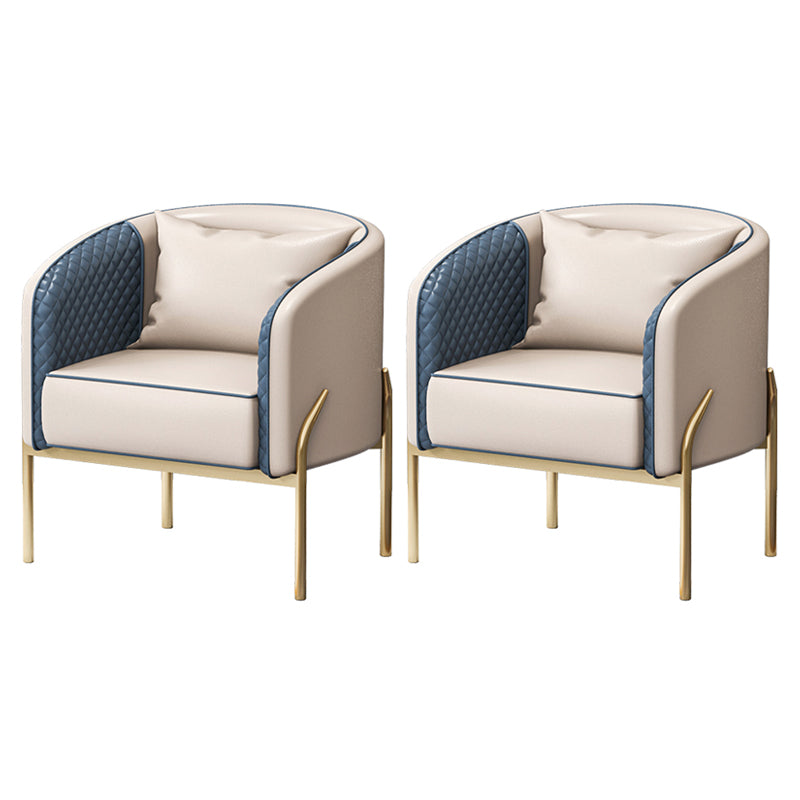 Silla de comedor de metal de estilo nórdico, sillas laterales tapizadas sin brazos para uso doméstico